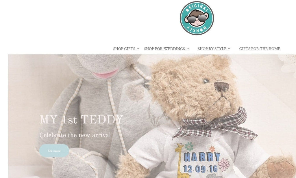 NEW PERSONALISED GIFT STORE FOR ORIGINAL MONKEY