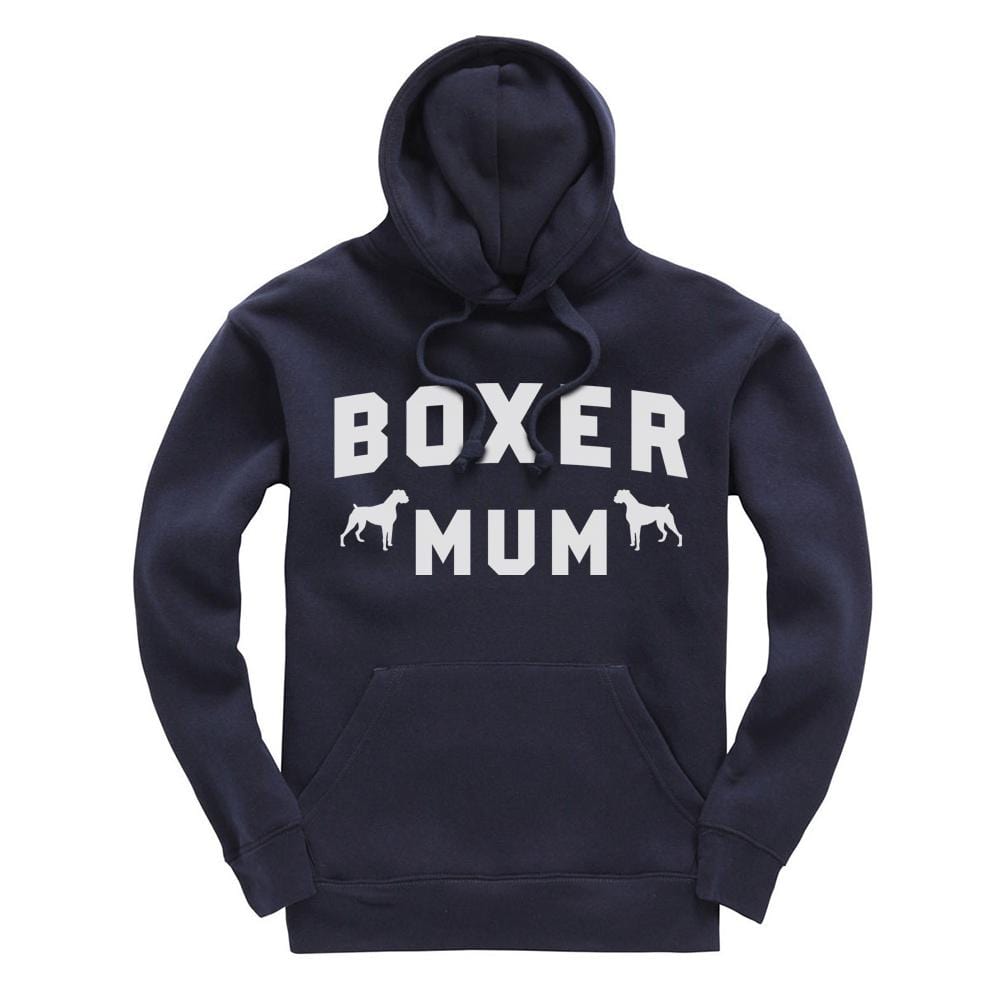Navy Blue Boxer dog mum hoodie
