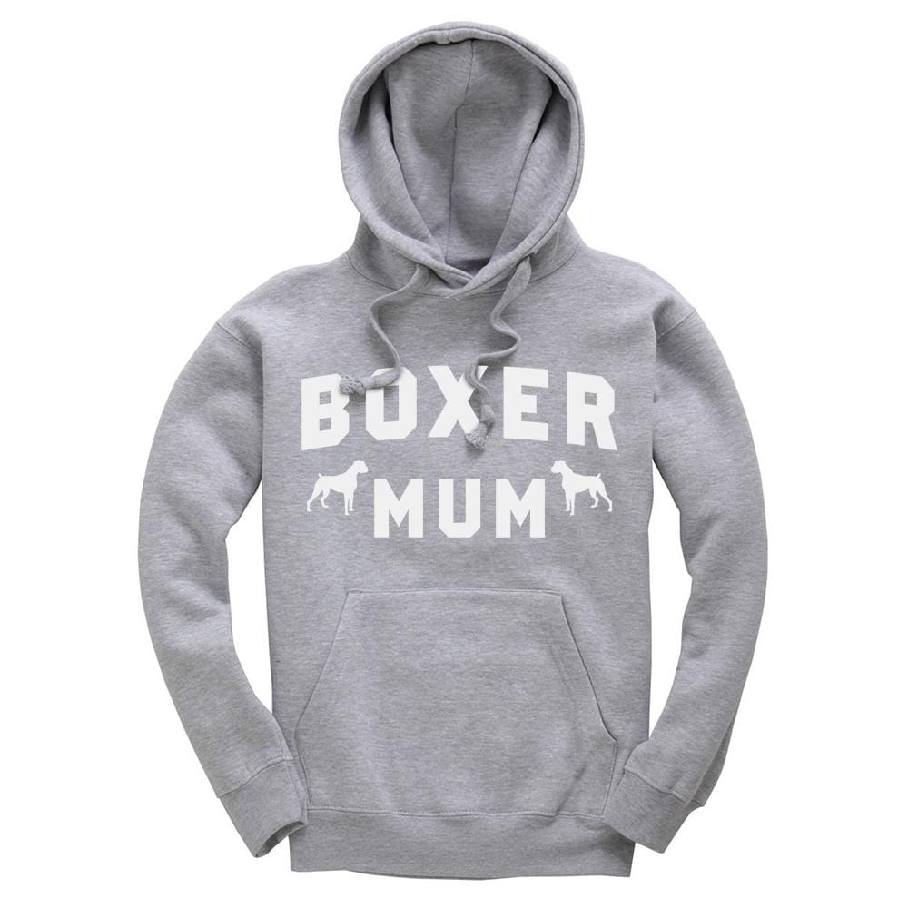 Grey Boxer dog mum hoodie